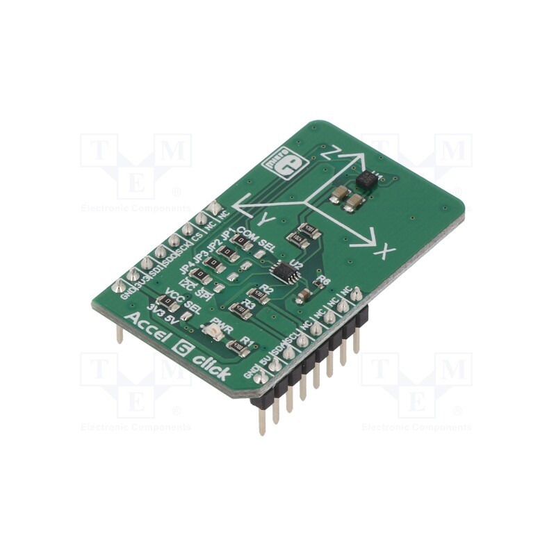 1 pcs x MIKROE - ACCEL 6 CLICK - Click board, accelerometer, I2C,SPI, BMA280, prototype board