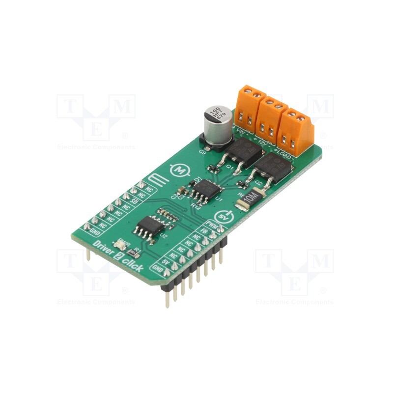 1 pcs x MIKROE - DRIVER 2 CLICK - Click board, voltage regulator, GPIO,PWM, IR2104S,LM393, 5VDC