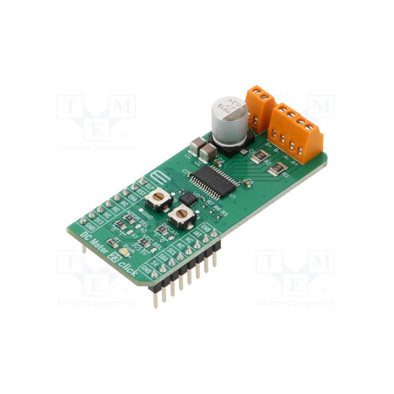 1 pcs x MIKROE - DC MOTOR 23 CLICK - Click board, motor driver, GPIO,I2C, TB67H480FNG, 3.3VDC,5VDC