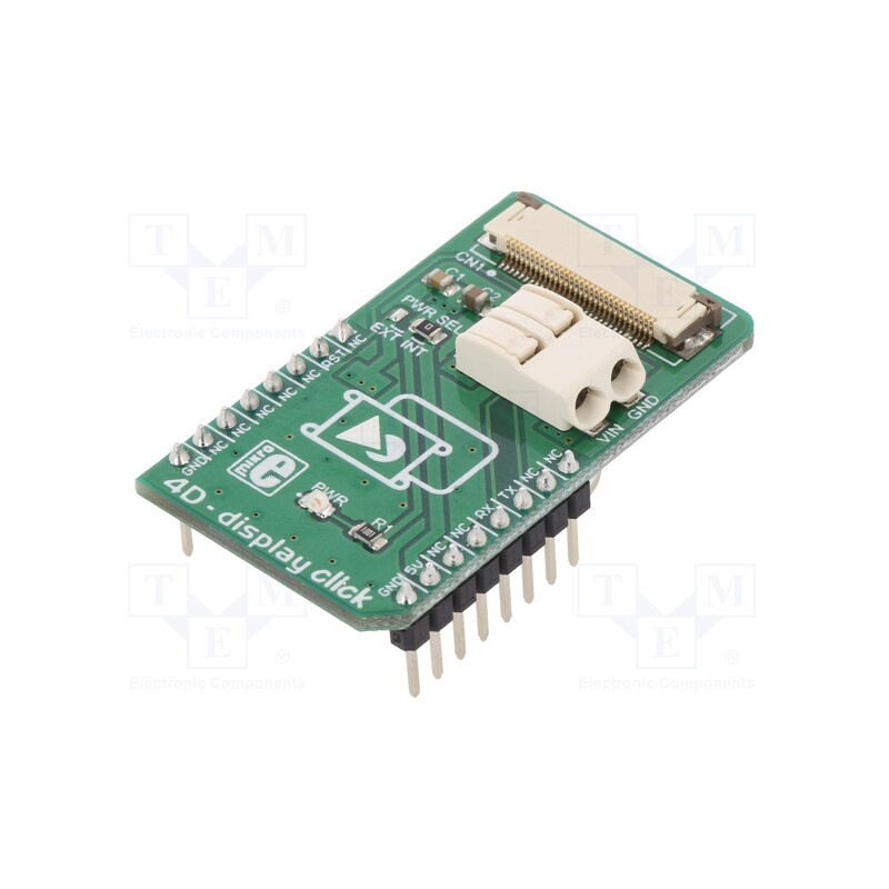 1 pcs x MIKROE - 4D-DISPLAY CLICK - Click board, adapter, UART, prototype board
