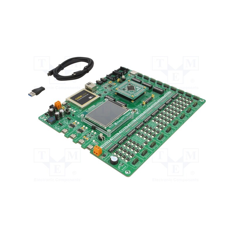 1 pcs x MIKROE - EASYMX PRO V7A FOR STM32 - Dev.kit: ARM ST, DS1820,LM35,VS1053, Add-on connectors: 2