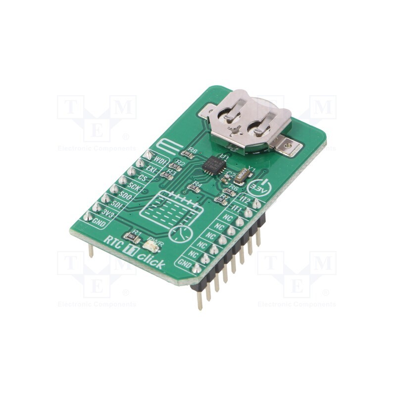 1 pcs x MIKROE - RTC 11 CLICK - Click board, RTC, SPI, AB0815, prototype board, 3.3VDC