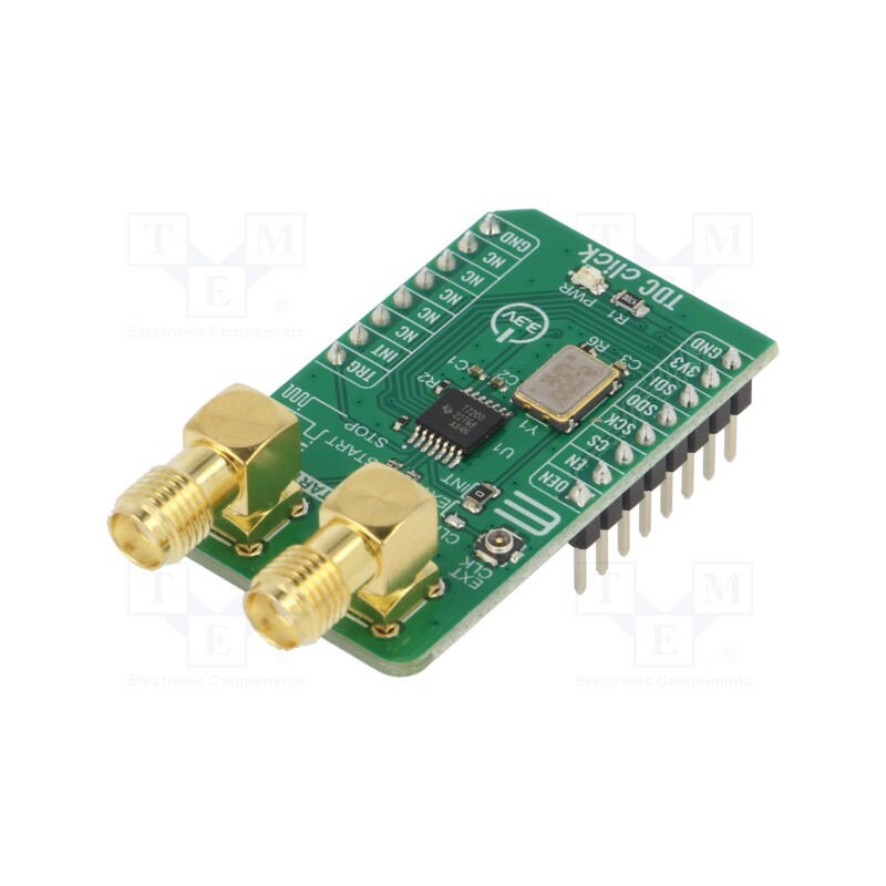 1 pcs x MIKROE - TDC CLICK - Click board, generator, SPI, TDC7200, prototype board, 3.3VDC