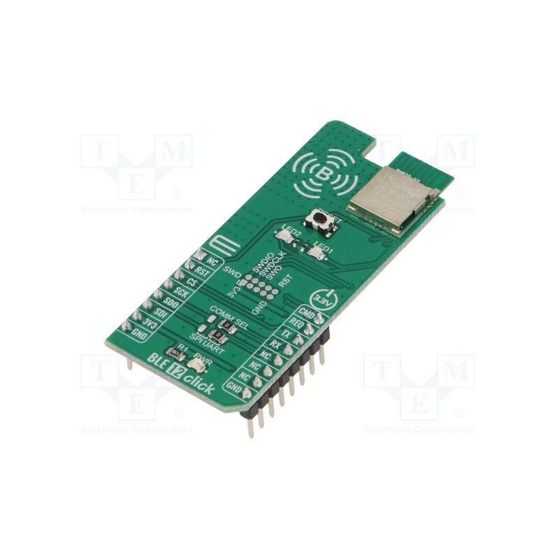 1 pcs x MIKROE - BLE 12 CLICK - Click board, Bluetooth, SPI,UART, BM832A, prototype board, 3.3VDC