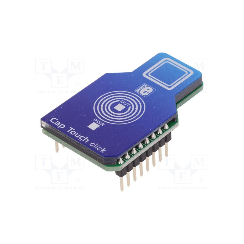 1 pcs x MIKROE - CAP TOUCH CLICK - Click board, touch sensor, GPIO, AT42QT1010, prototype board