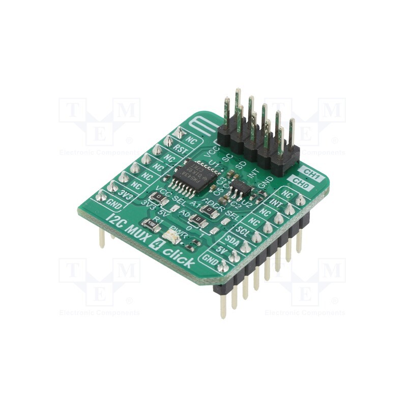 1 pcs x MIKROE - I2C MUX 4 CLICK - Click board, interface, I2C, TCA9543A, prototype board