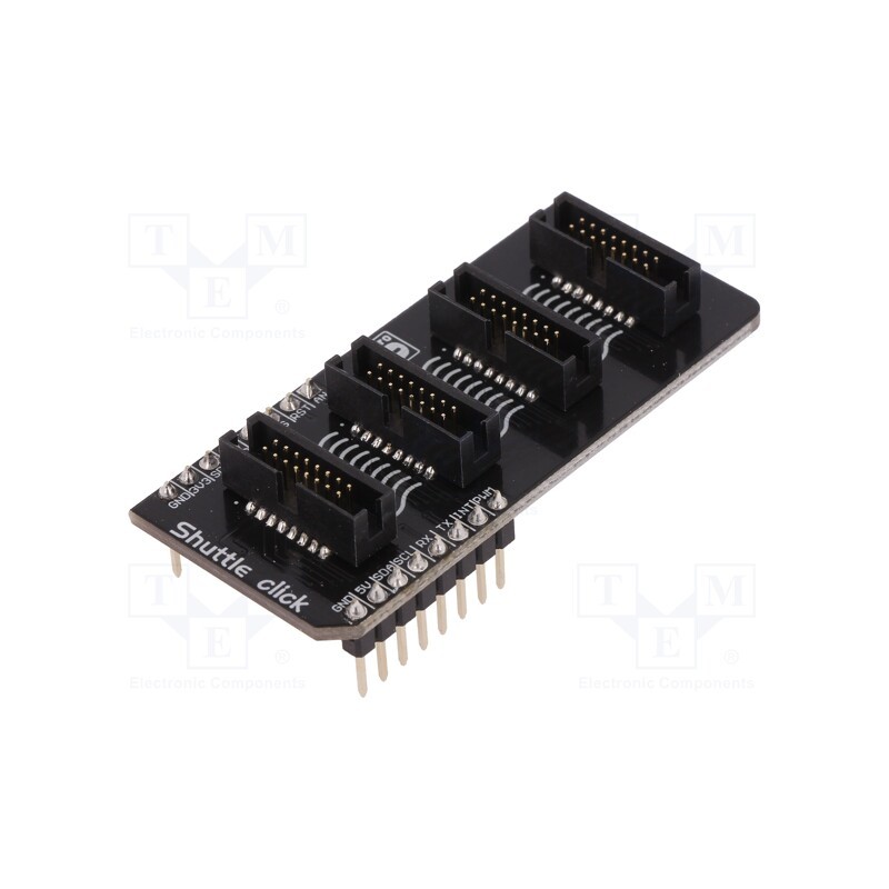 1 pcs x MIKROE - SHUTTLE CLICK - Click board, adapter, GPIO, prototype board, 3.3VDC,5VDC
