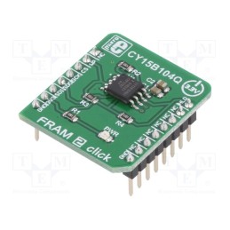 1 pcs x MIKROE - FRAM 2 CLICK - Click board, FRAM memory, GPIO,SPI, CY15B104Q, prototype board