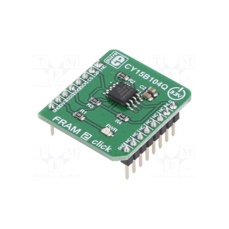 1 pcs x MIKROE - FRAM 2 CLICK - Click board, FRAM memory, GPIO,SPI, CY15B104Q, prototype board