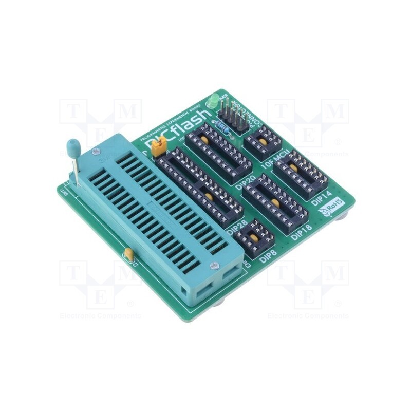 1 pcs x MIKROE - PICFLASH ADAPTER - Multiadapter, IDC10,ZIF 40pin socket, base board