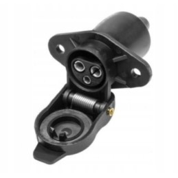 3-pin, 3-pole plastic electrical socket