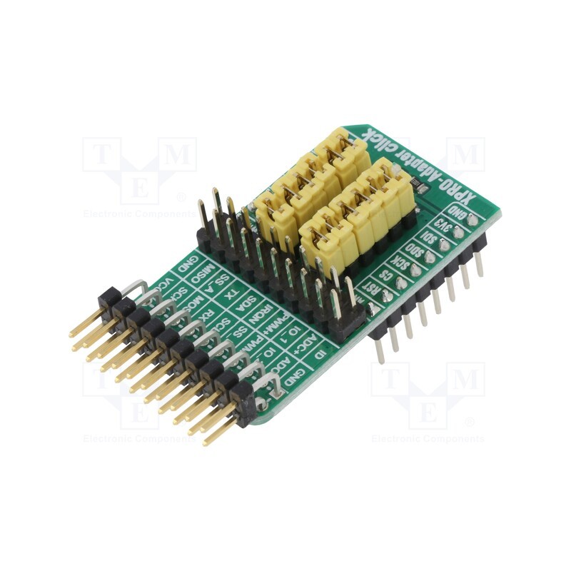 1 pcs x MIKROE - XPRO-ADAPTER CLICK - Click board, adapter, analog,GPIO,I2C,PWM,SPI,UART, 3.3VDC
