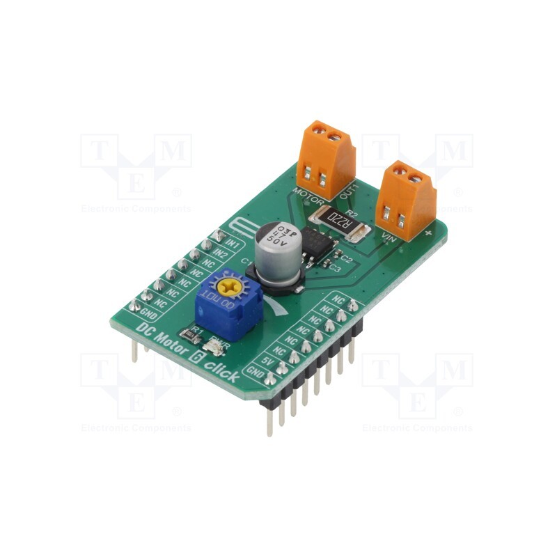1 pcs x MIKROE - DC MOTOR 6 CLICK - Click board, motor driver, GPIO, TB67H451FNG, prototype board