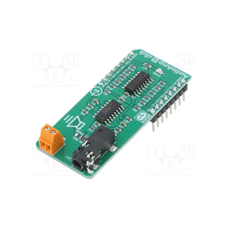 1 pcs x MIKROE - AUDIOAMP 4 CLICK - Click board, amplifier, GPIO,PWM, LM4860, prototype board, 5VDC