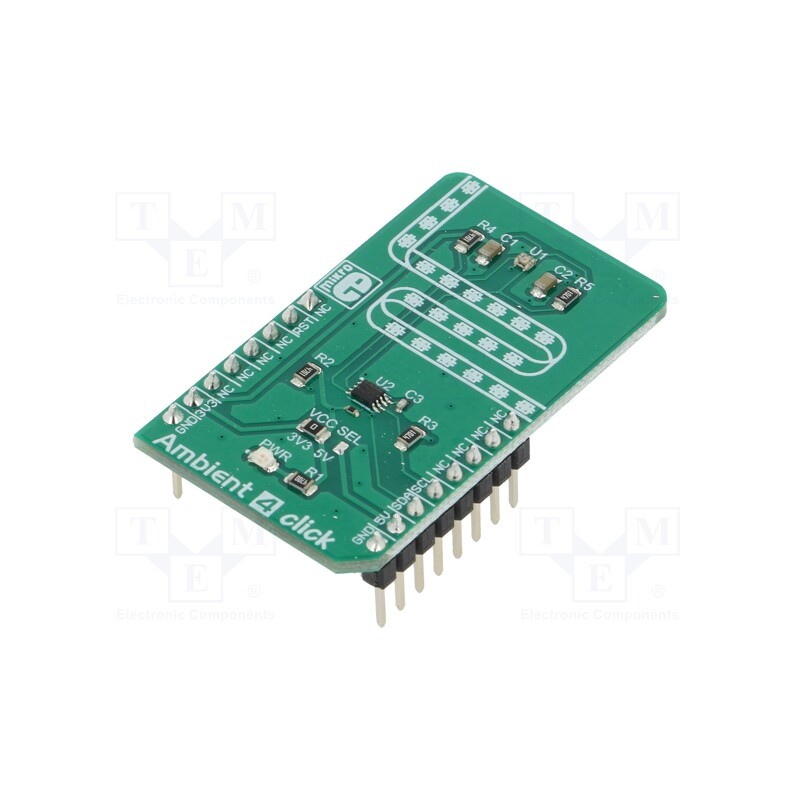 1 pcs x MIKROE - AMBIENT 4 CLICK - Click board, lighting sensor, I2C, BH1721FVC, prototype board