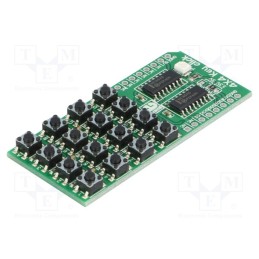1 pcs x MIKROE - 4X4 KEY CLICK - Click board, 16-button keypad, SPI, HC165AG, prototype board