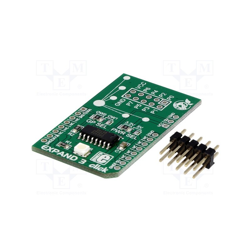 1 pcs x MIKROE - EXPAND 3 CLICK - Click board, port expander, 1-wire, DS2408, prototype board
