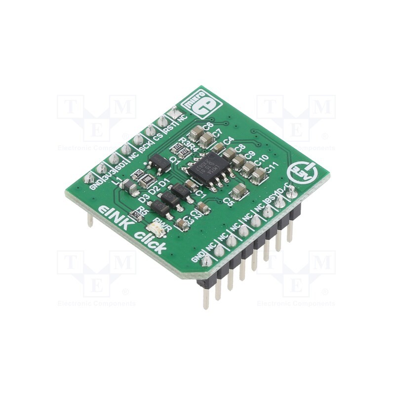 1 pcs x MIKROE - EINK CLICK - WITHOUT DISPLAY - Click board, display driver eINK, SPI, LM75A,SSD1606, 3.3VDC
