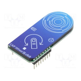 1 pcs x MIKROE - CAP WHEEL 2 CLICK - Click board, capacitive keypad, I2C, QS263B, prototype board