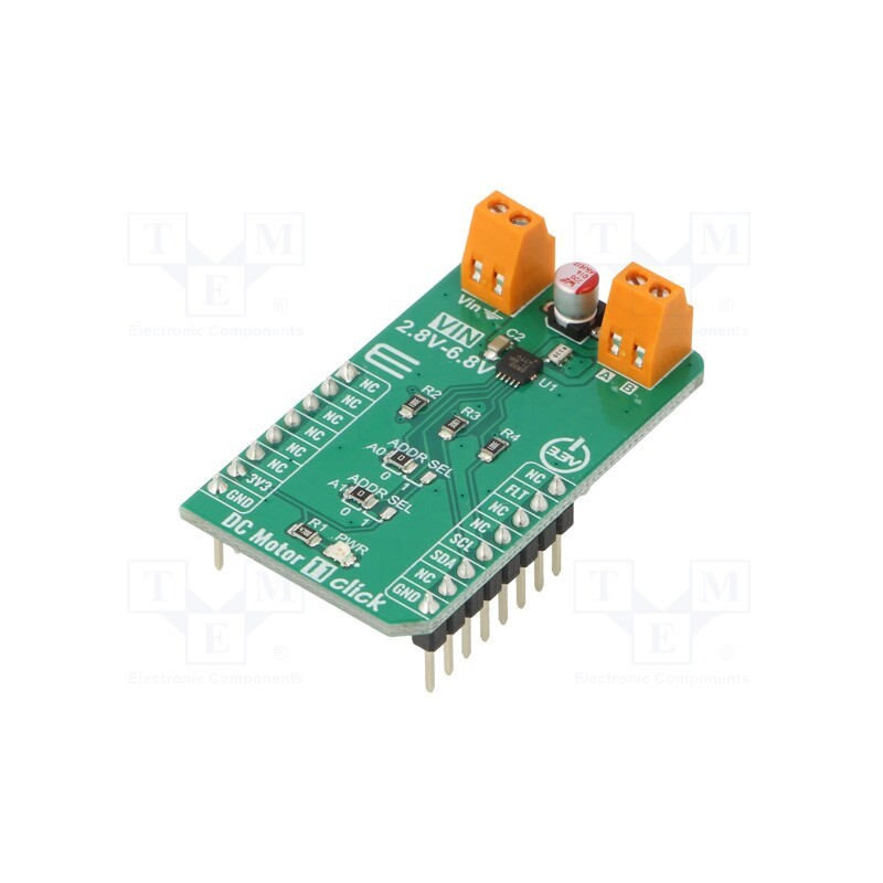 1 pcs x MIKROE - DC MOTOR 11 CLICK - Click board, motor driver, I2C, DRV8830, prototype board, 3.3VDC