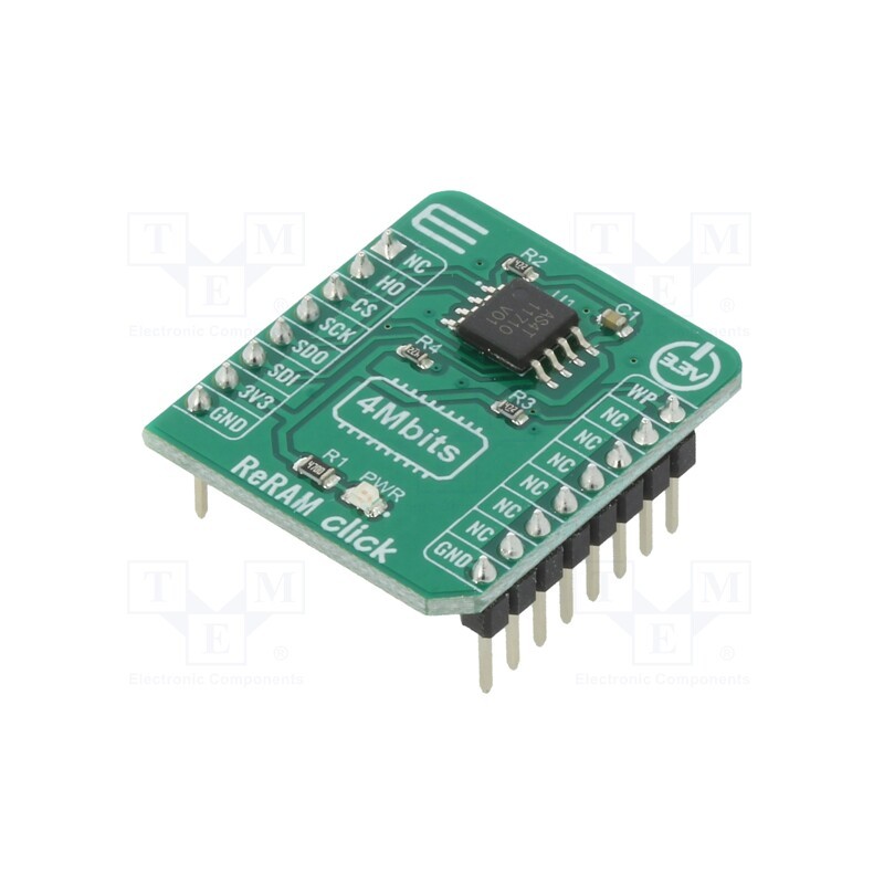 1 pcs x MIKROE - RERAM CLICK - Click board, ReRam memory, SPI, MB85AS4MT, prototype board