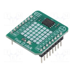 1 pcs x MIKROE - FLASH 6 CLICK - Click board, Flash memory, QSPI,SPI, W25Q128JV, prototype board