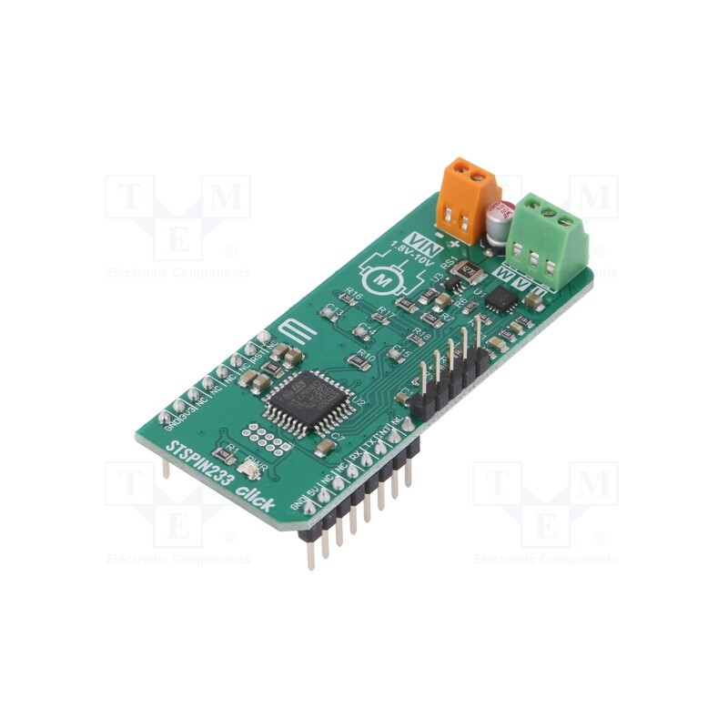 1 pcs x MIKROE - STSPIN233 CLICK - Click board, motor driver, GPIO,UART, STSPIN233, prototype board