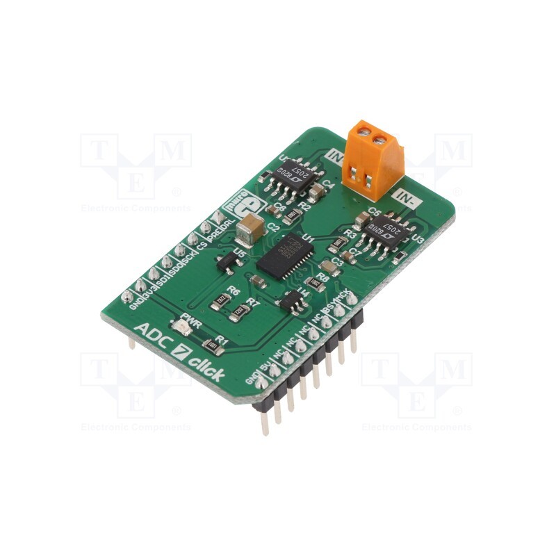 1 pcs x MIKROE - ADC 7 CLICK - Click board, A/D converter, SPI, LTC2500-32, prototype board