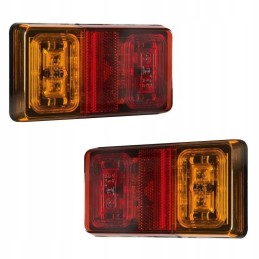 Combined LED tractor rear lamp, combine harvester set