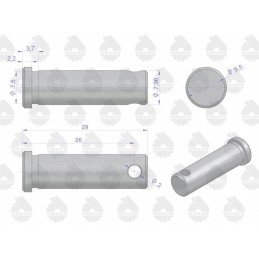 Clutch lever pin 887897m1u mf3 4 or ursus