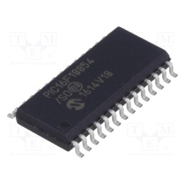 1 pcs x MICROCHIP TECHNOLOGY - PIC16F18854-I/SO - IC: PIC microcontroller, 7kB, 32MHz, 2.3÷5.5VDC, SMD, SO28, PIC16