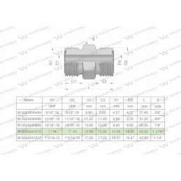 Inch hydraulic connector bb 1 orfs unf