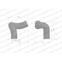 Upper radiator hose T23534 Warynski