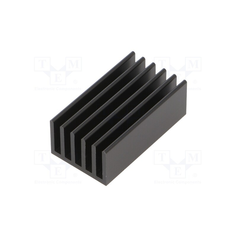 1 pcs x FISCHER ELEKTRONIK - SK 653 37,5 SA - Heatsink: extruded, grilled, black, L: 37.5mm, W: 21mm, H: 14mm