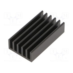 1 pcs x FISCHER ELEKTRONIK - SK 652 37,5 SA - Heatsink: extruded, grilled, black, L: 37.5mm, W: 21mm, H: 10mm