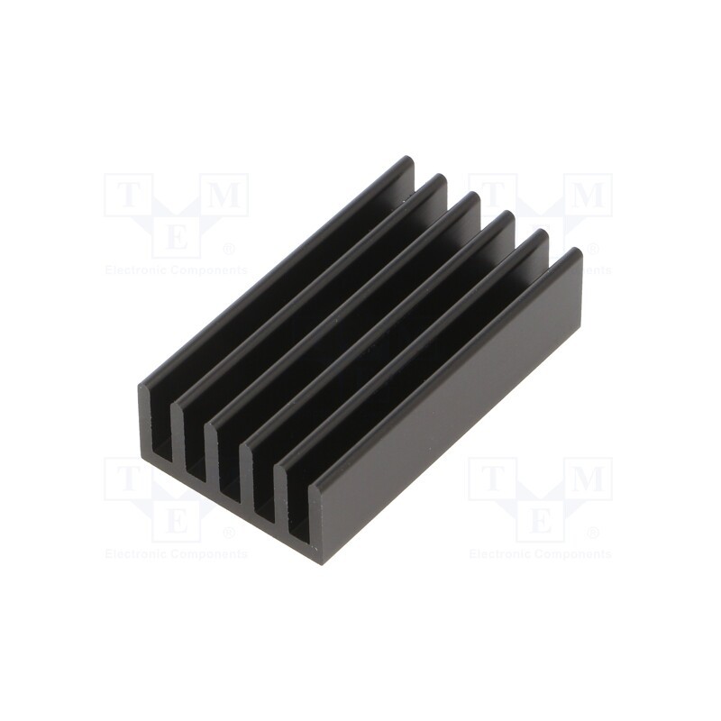 1 pcs x FISCHER ELEKTRONIK - SK 652 37,5 SA - Heatsink: extruded, grilled, black, L: 37.5mm, W: 21mm, H: 10mm