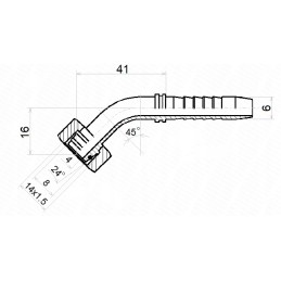 Dkol 45 clamping dn6 1 2sn m14x1 5 x10 hydrolider
