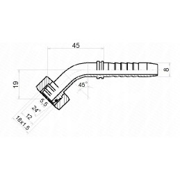 Dkol 45 clamp dn8 1 2sn m18x1 5 x10 hydrolider