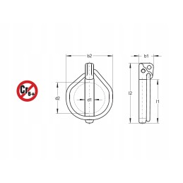 Rubig pin with ring 12x100 oe11 5