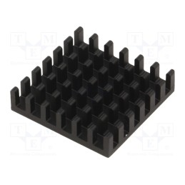 1 pcs x FISCHER ELEKTRONIK - ICK BGA 25 X 25 X 6 - Heatsink: extruded, black, L: 25mm, W: 25mm, H: 6mm, aluminium