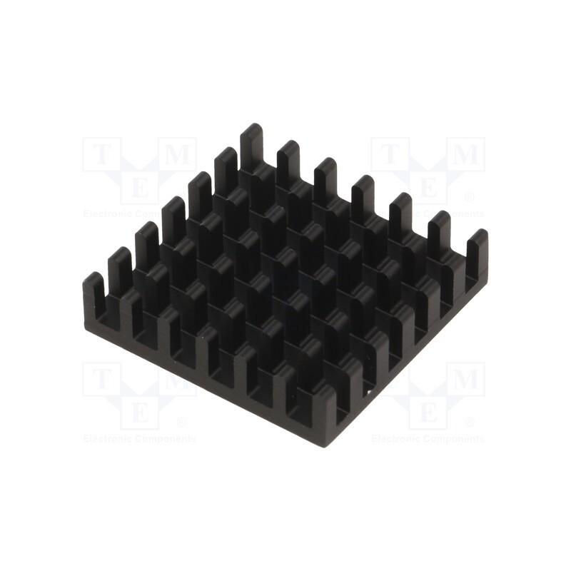 1 pcs x FISCHER ELEKTRONIK - ICK BGA 25 X 25 X 6 - Heatsink: extruded, black, L: 25mm, W: 25mm, H: 6mm, aluminium