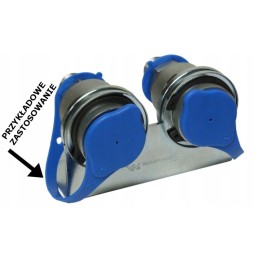 Double mounting bracket for euro quick connectors