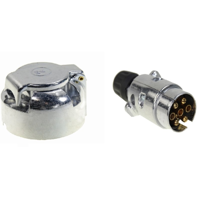 Set of 7-pole electric plug socket