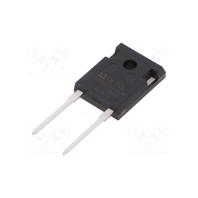 1 pcs x IXYS - DSEI60-12A - Diode: rectifying, THT, 1.2kV, 52A, , Ifsm: 500A, TO247-2, 189W