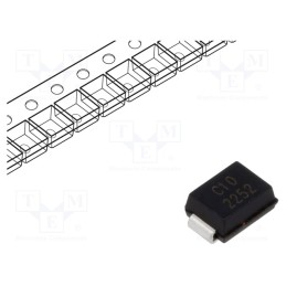 3 pcs x EATON ELECTRIC - 10BJ10CA - Diode: TVS, 1kW, 11.1÷12.3V, 58.9A, bidirectional, SMB,