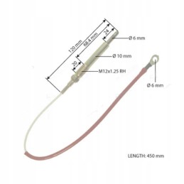 Glow plug 11v m12x1 25 with 200 khd cable