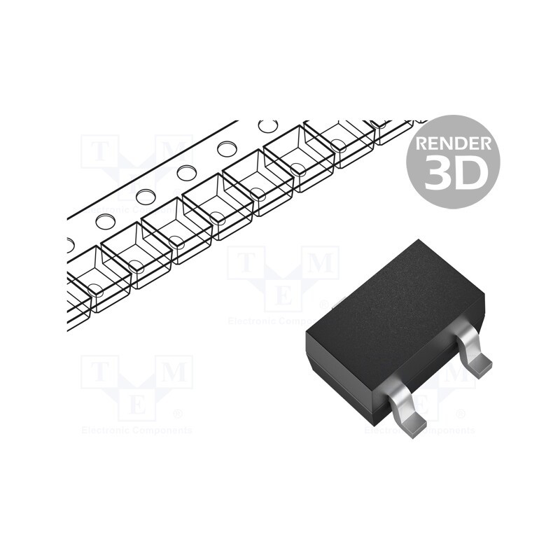 25 pcs x MICRO COMMERCIAL COMPONENTS - BAT54AT-TP - Diode: Schottky switching, SMD, 30V, 200mA, 5ns, SOT523,