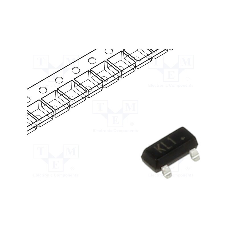 25 pcs x MICRO COMMERCIAL COMPONENTS - BAT54-TP-HF - Diode: Schottky switching, SMD, 30V, 200mA, 5ns, SOT23,