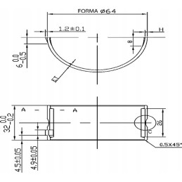 Connecting rod bearings ursus c 360 n000 nominal set