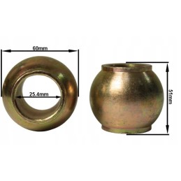 Central connector ball, category 3 2 25 4x60x51mm